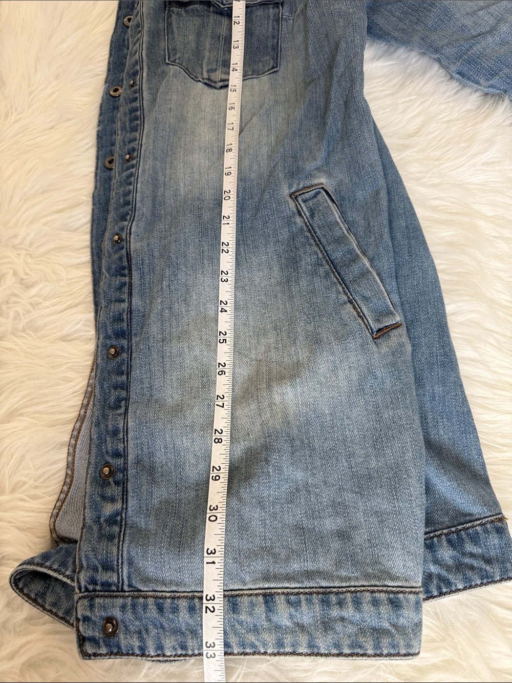 Liverpool Oversized Denim Jacket Size Large 100% Cotton Vintage Wash - Picture 8 of 10
